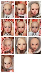 Soft silicone head Miss Q/Bebe/Coco/Maruko/Sabrina/Dora