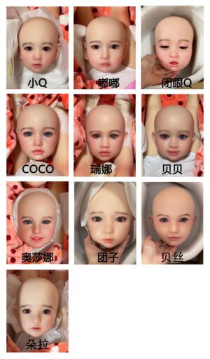 Soft silicone head Miss Q/Bebe/Coco/Maruko/Sabrina/Dora